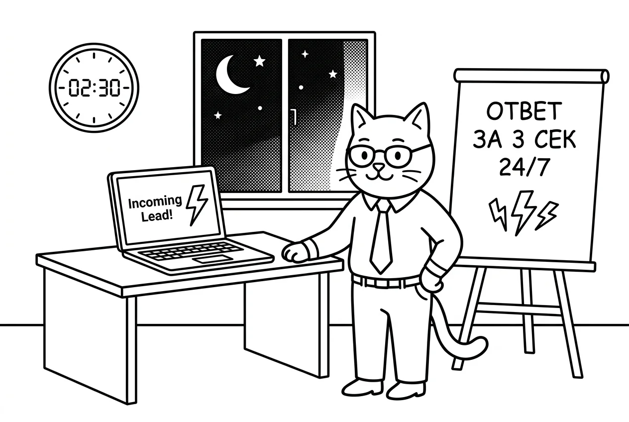 Обработка ночных заявок за 3 секунды: скорость первого отклика